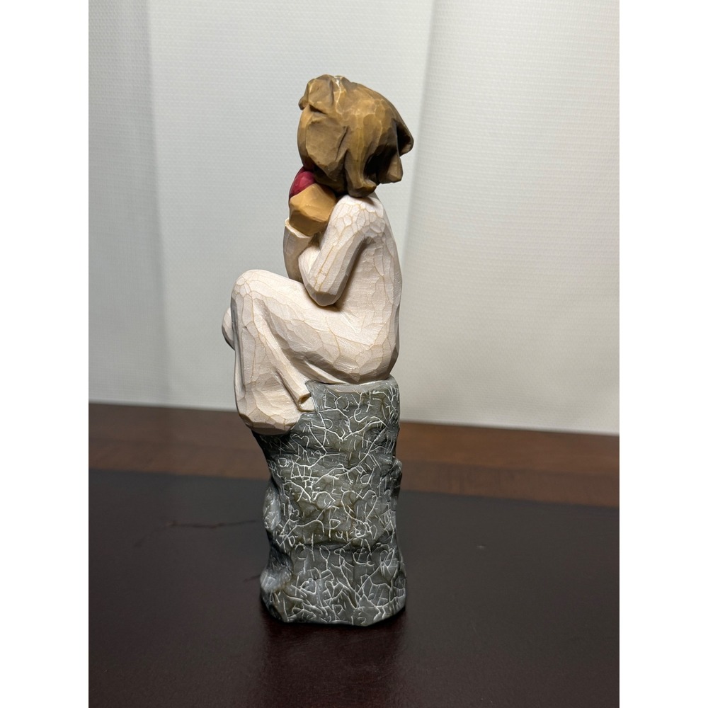 Willow Tree Always Figurine #27180 Susan Lordi Demdaco 6" Holding Red Heart - Picture 2 of 6